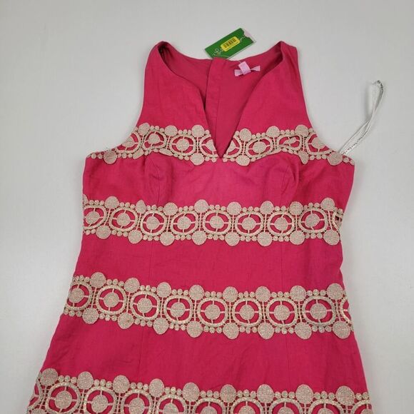 Lilly Pulitzer Augusta Shift Dress Anchor Jacquard Boat Wheel NWD Women's Sz 10 - Picture 9 of 12
